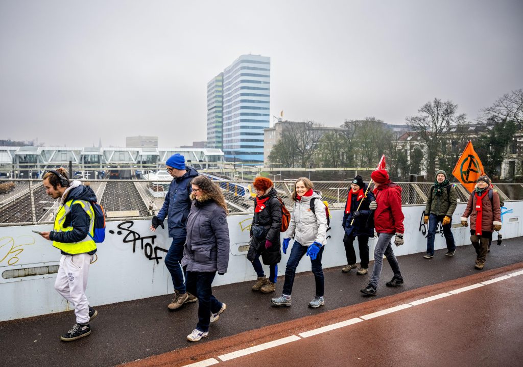 Prosvjed klimatskih aktivista od Arnhema do Haaga u Nizozemskoj, 4. siječnja