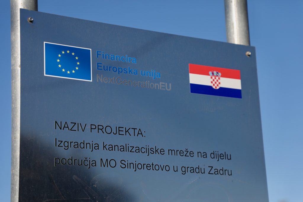 Izgradnja kanalizacijske mreže na dijelu područja Sinjoretovo u Gradu Zadru