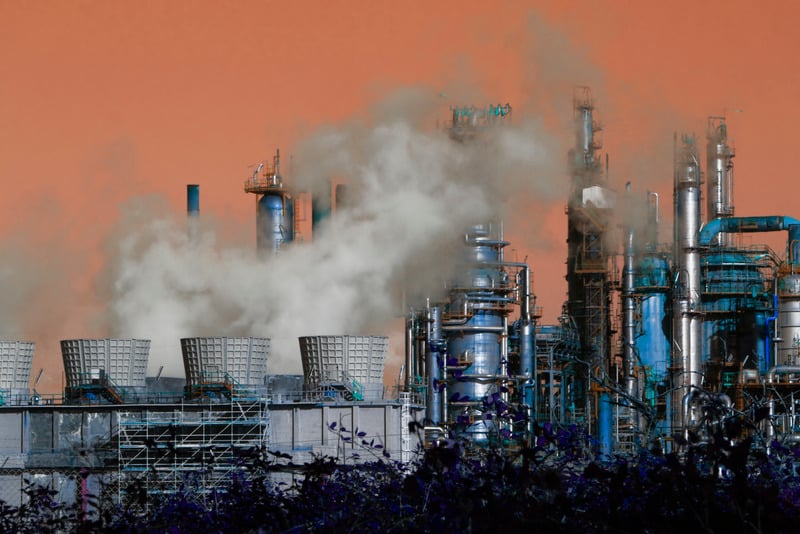 Staklenički plinovi iz teške industrije.